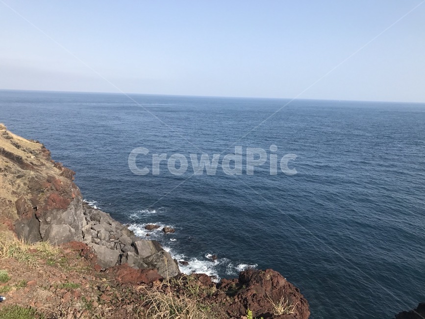 바닷가,파도,돌,절벽,제주도,바다,송악산,송악산둘레길,둘레길