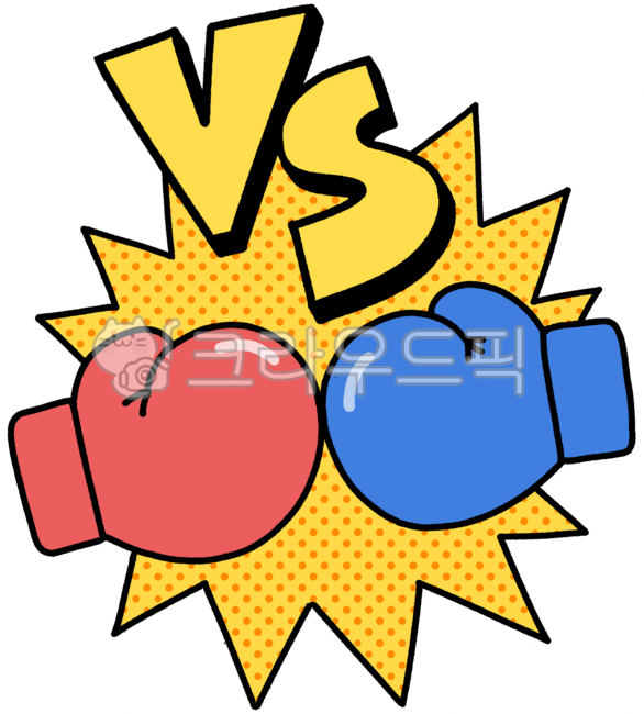 Confrontation,comparison,vs,boxing gloves,competition,stickers,hand drawing,cute drawing,red gloves,blue gloves,sports,competition,tournament,game,win