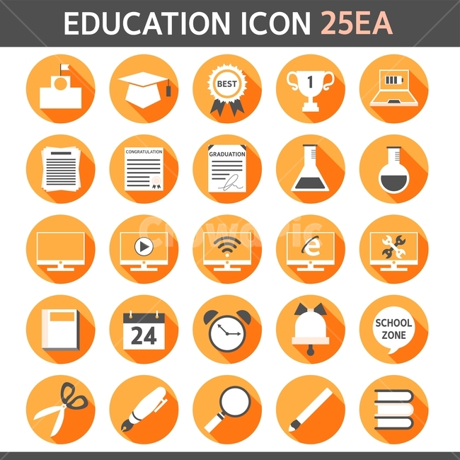 calendar,test tube,flat icon,book,icon,monitor,clock,laptop,pencil,bell,pictogram,scissors,diary,School,fountain pen,graduation cap,pen,championship cup,magnifying glass