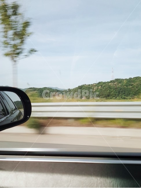 안동,백미러,풍경,자연,차안