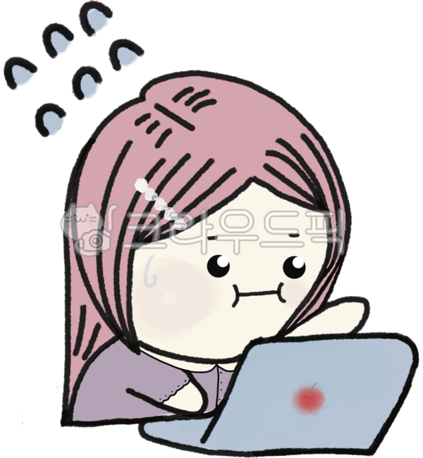 Drawing,picture,smiling,snickers,cute image,freshman,freshman,cool girl,college girl,girl,cute girl,goddess of the beginning of the semester,girl,woman,student,studying child,sitting at desk,studying on laptop,studying,hard work mode,c