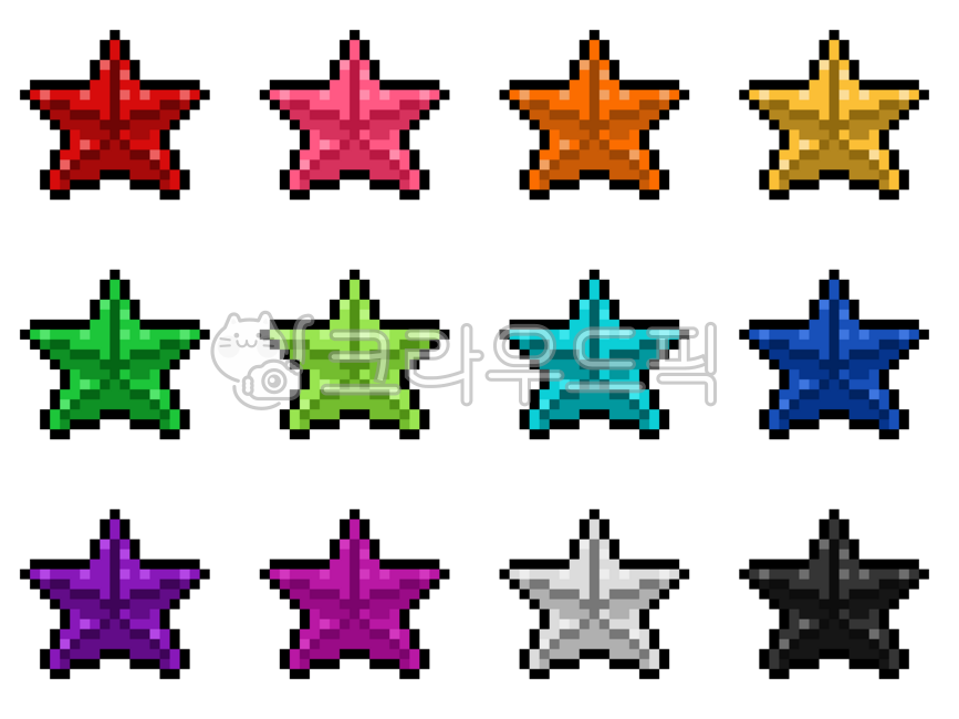GoodNotes stickers,stickers,pixels,icons,starfish,8-bit,8-bit