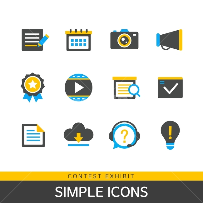 cloud,Competition,schedule,notification,infographic,Awards,Flat icon,camera,Simple icon