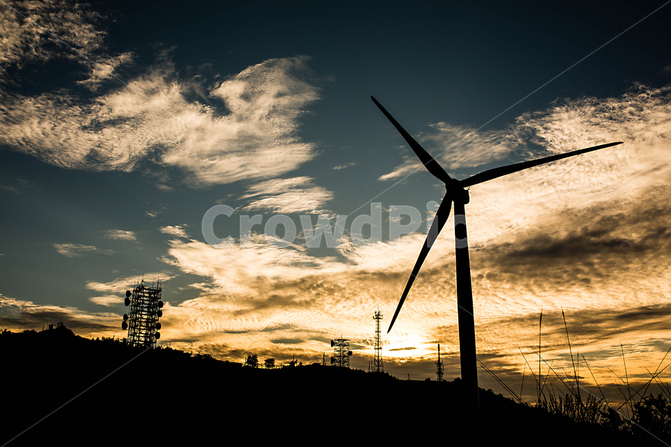 노을,해질녘,풍력발전기,서광목장,일몰,실루엣,그림자,silhouette,shadow,산업,industry,industrial,에너지산업,energy industry,machine,기계