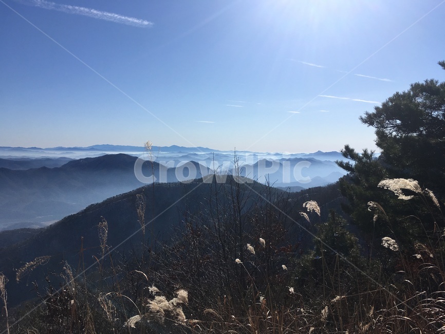 갈대,하늘과땅,안개구름,산행,모악산