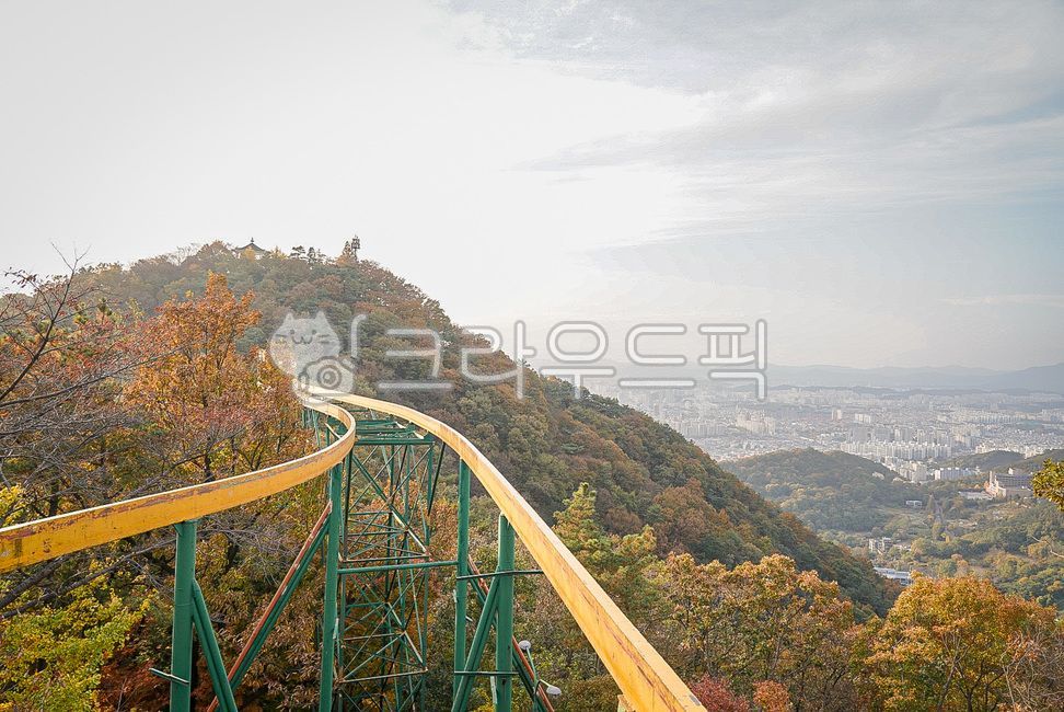 모노레일,무등산모노레일,산,단풍,산맥