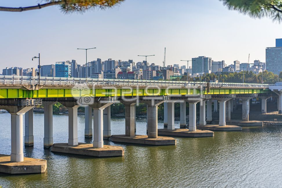 한강공원,선유도공원,길,선유교,다리,빌딩,도시,대교