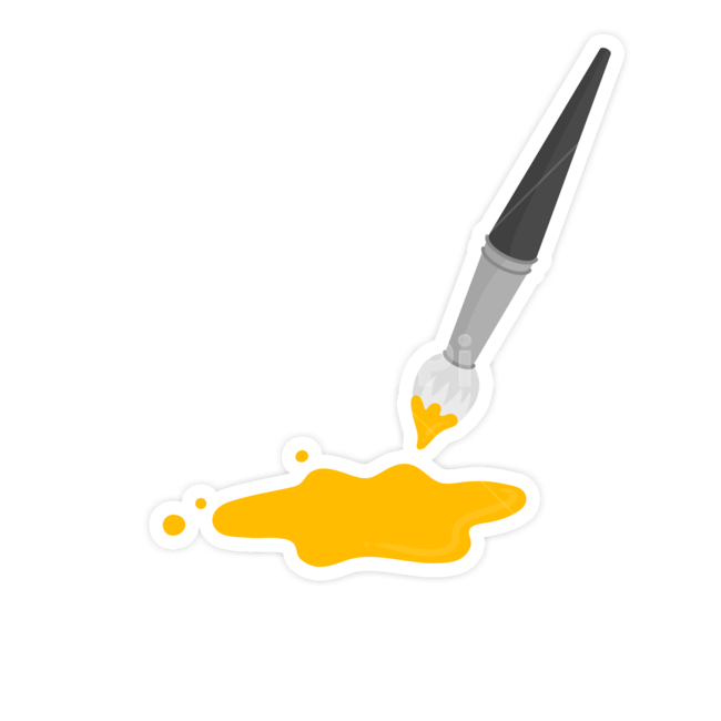 노랑,옐로우,노랑색,색깔,색상,붓,미술,물감,누끼,remove background