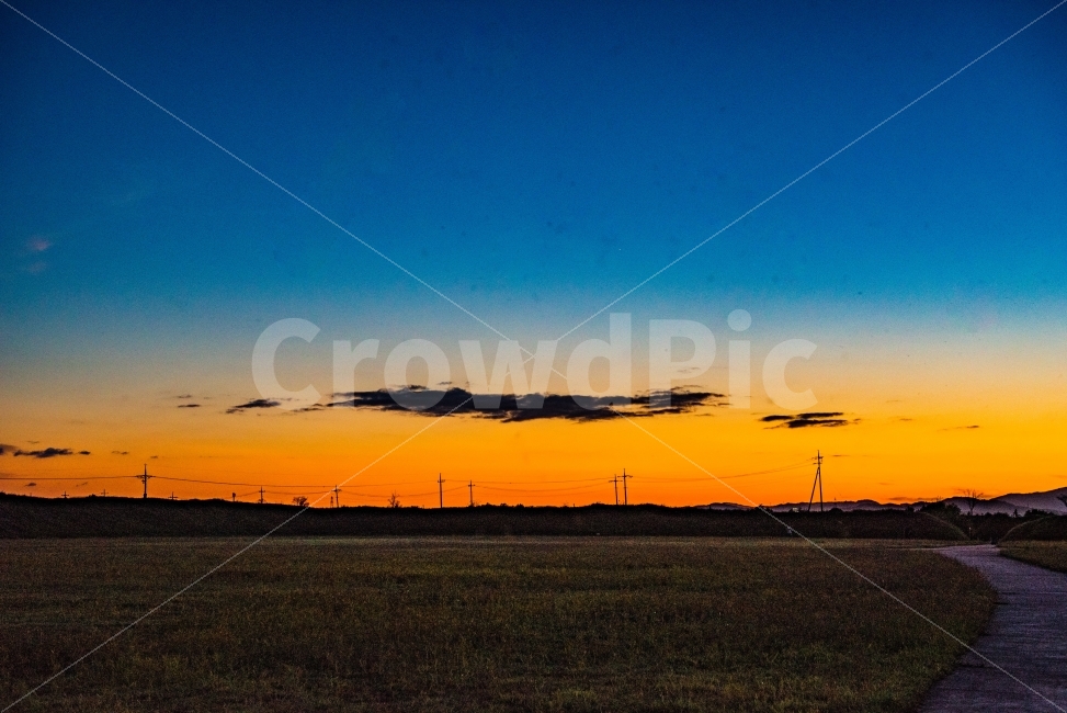 해질녘,노을,붉은노을,귀가길,전봇대,논두렁,sunset,저녁,자연,풍경,nature,landscape