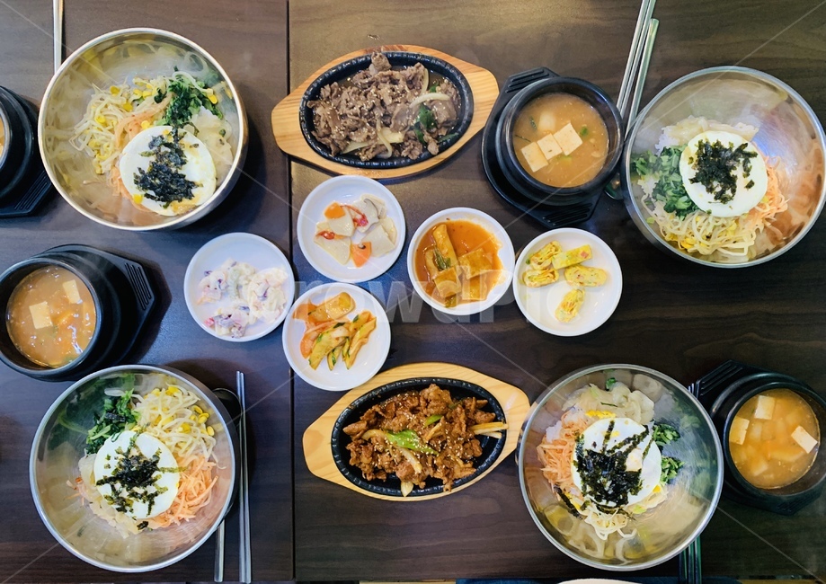 채소,고기,음식,비빔밥,상차림,food