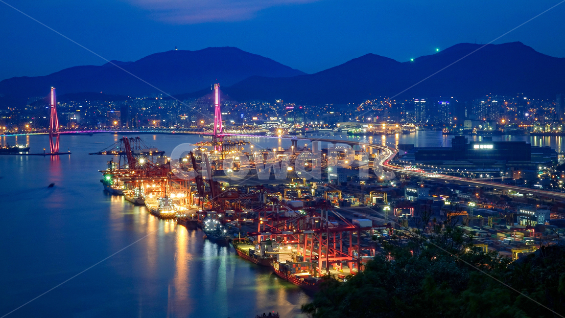 night view,Busan night view,Busan Port,Busan Port Bridge,Harbor,sea night view