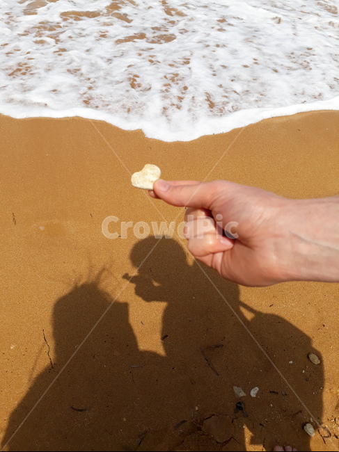 그림자,하트,돌,파도,모래,해변,바다,beach,sea