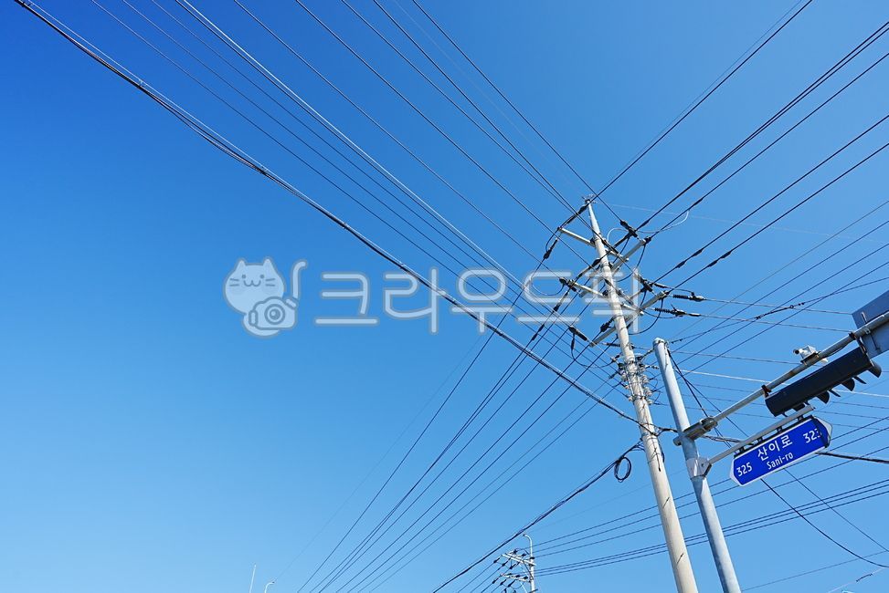 전선,전선주,전봇대,하늘,파란하늘