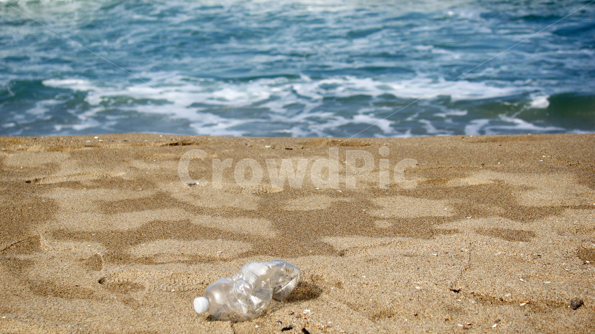 Beach,Pollution,sea trash,ocean,plastic bottle,trash