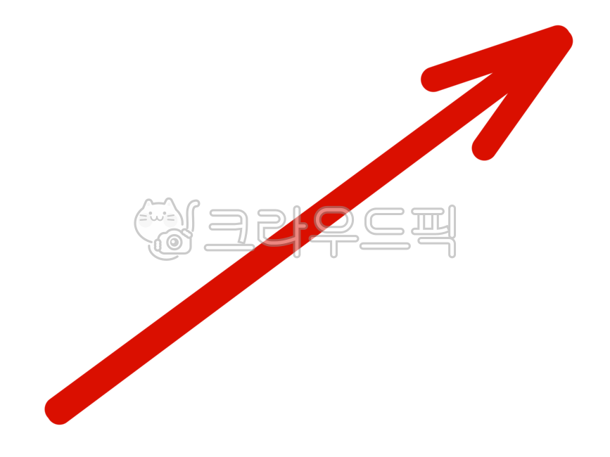 화살표,화살표그림,빨간화살표,위로가는화살표,대각선,빨간색,red,빨강