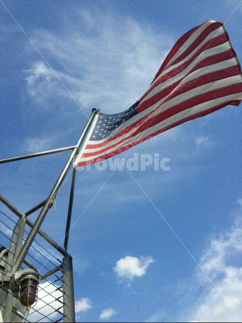 sky,symbol,USA,fluttering,flag,american flag
