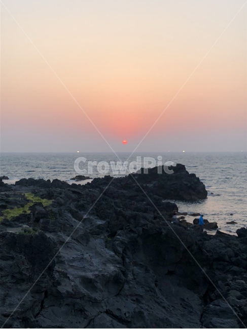 노을,제주도,제주,일몰,현무암,자연,nature,바다,land,water,ocean,해안선,sunset,redsky