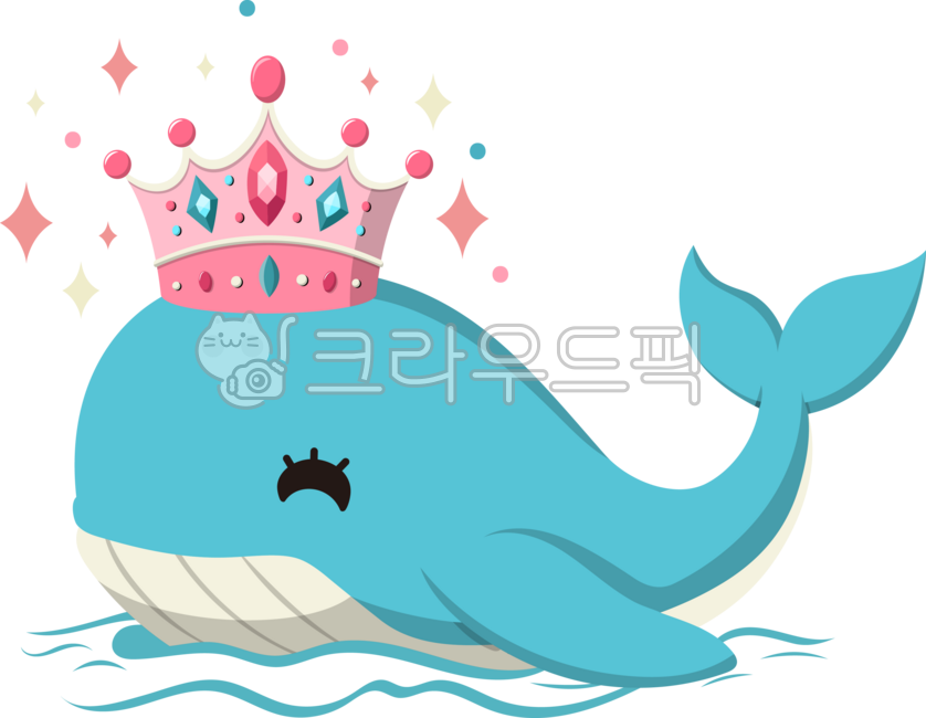 whale,blue whale,sky blue,crown,pink,tiara,jewel,bling bling,sparkle,shiny,pink,blue,smile,sea,animal,summer,fish,fish,illustration,clipart,design,graphic,cute,cartoon