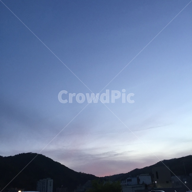노을,하늘,구름,해,푸른하늘