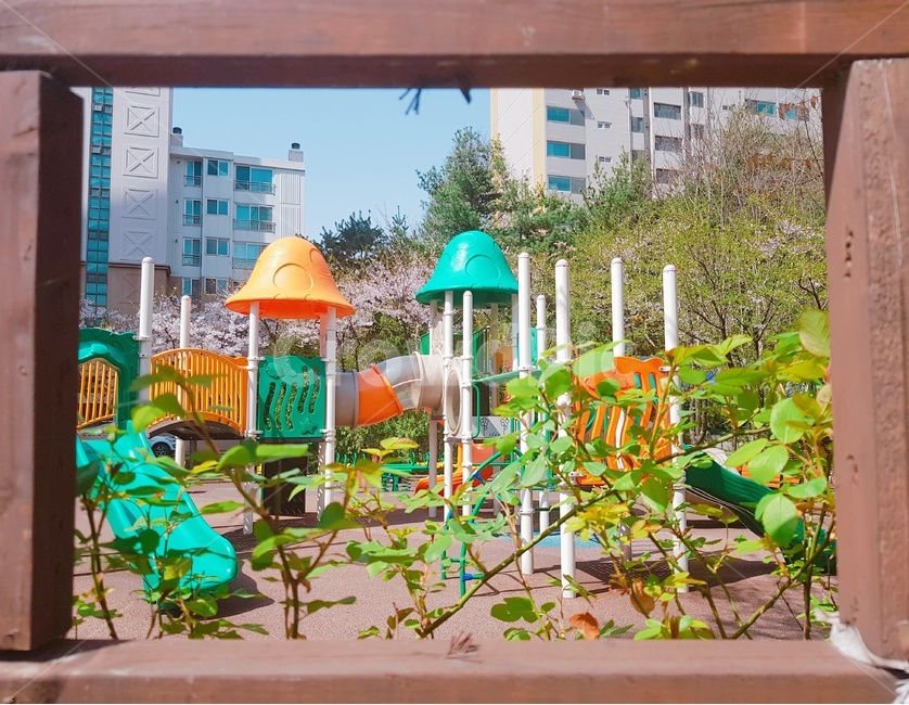 놀이터,액자,길,주황,초록,풀,놀이공원,놀이동산,놀이터,amusement park,playground
