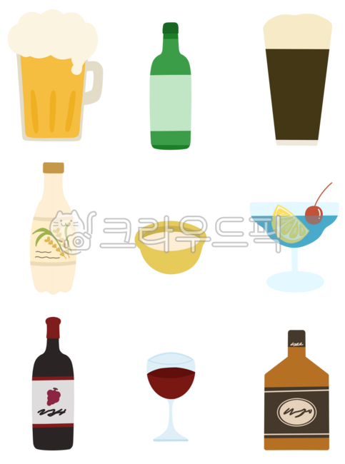 Alcohol,alcohol illustration,liquor illustration,alcohol icon,liquor icon,liquor,soju,beer,makgeolli,traditional liquor,wine,whiskey,cocktail,glass,bottle,one glass,drinking party,drinking alone,company dinner,drinking,alcohol,pub,ho