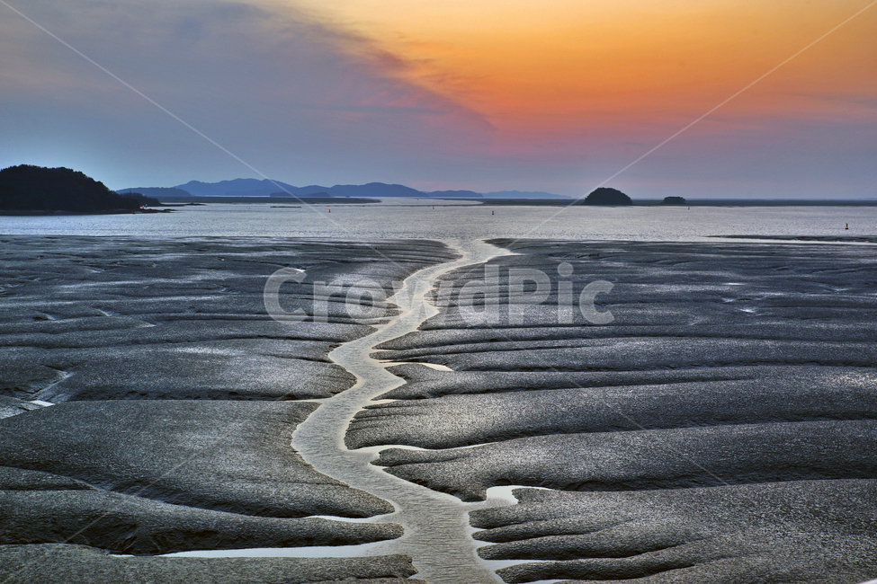 영종도,정서진,서해,인천,갯벌,갯골,바다,일몰,석양,뻘,썰물,자연,풍경,nature,landscape