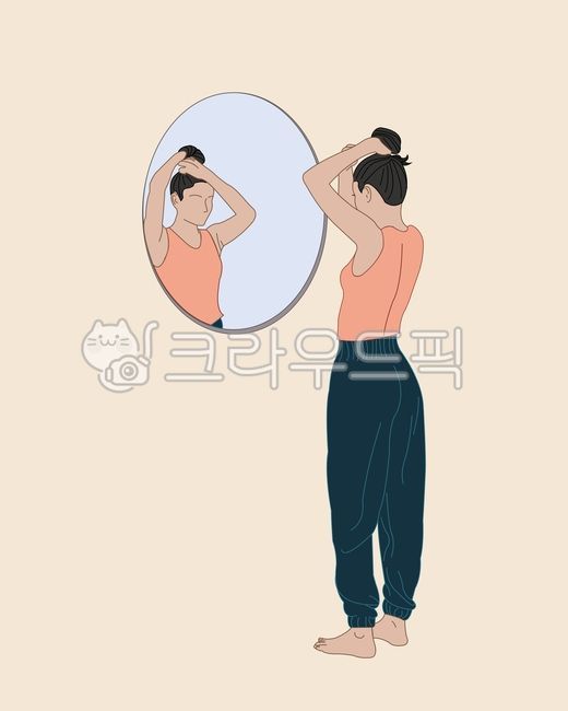 거울보는여인,거울일러스트,거울여인일러스트,거울여인,머리묶는일러스트,머리묶는여인,illustration,여자일러스트,여인일러스트,여인,머리손질,머리손질일러스트,올림머리,일러스트,캐릭터,graphic,여자옆모습,맨발,거울앞,거울,거울에비친모습,그래픽,eps,사춘기,사춘기소녀,girlwoman,standing,서있는,person,사람,human,인간