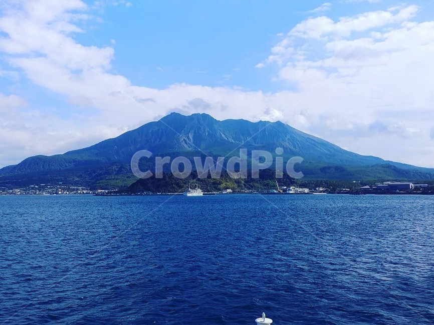 풍경,일본,사쿠라지마,가고시마,바다,화산,자연,풍경,nature,landscape,land,땅,outdoors,옥외,shoreline,해안선,water,물,sea,ocean,대양,coast,연안