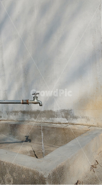 cement,emotion,background,Faucet,water supply,blank space,icicle,emotional photo,water,wall