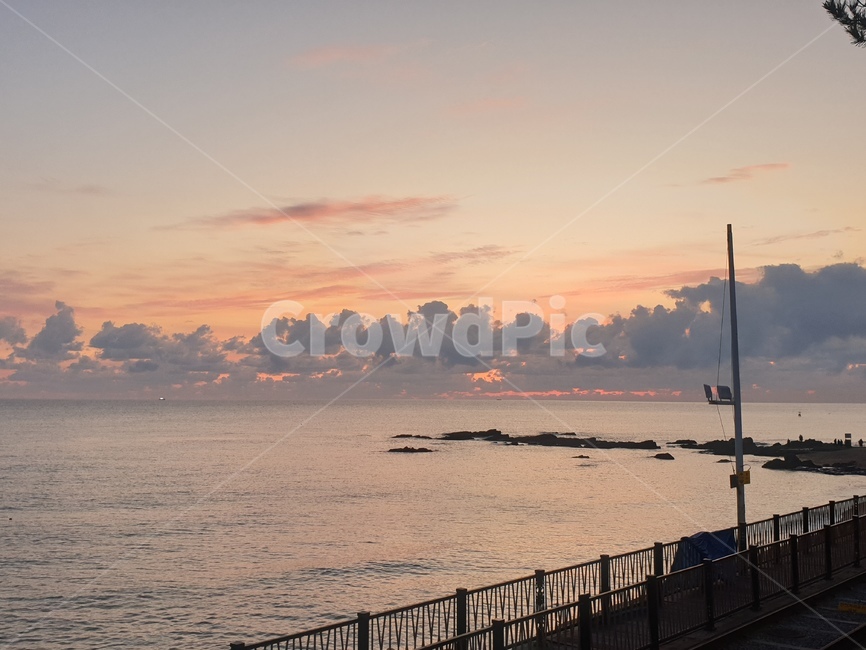난간,handrail,cloud,sunrise,sun