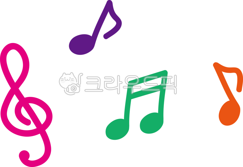 음표, 높은음자리표, 음악, 음정, 리듬, 사진,이미지,일러스트,캘리그라피 - mannada작가