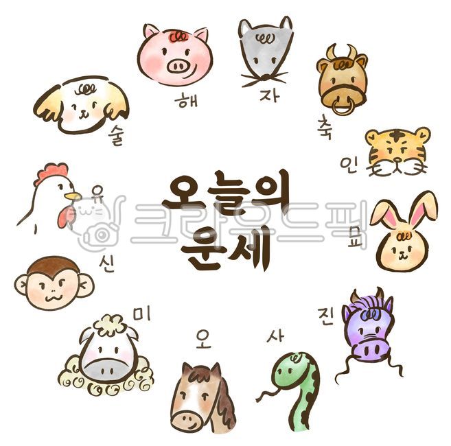 오늘의운세,운세,띠별운세,십이간지,십이지,동물,동물일러스트,띠,동물캐릭터,궁합,새해,명절,자축인묘,십이지신,신년운세,쥐띠,소띠,호랑이띠,토끼띠,용띠,뱀띠,말띠,양띠,원숭이띠,닭띠,개띠,돼지띠