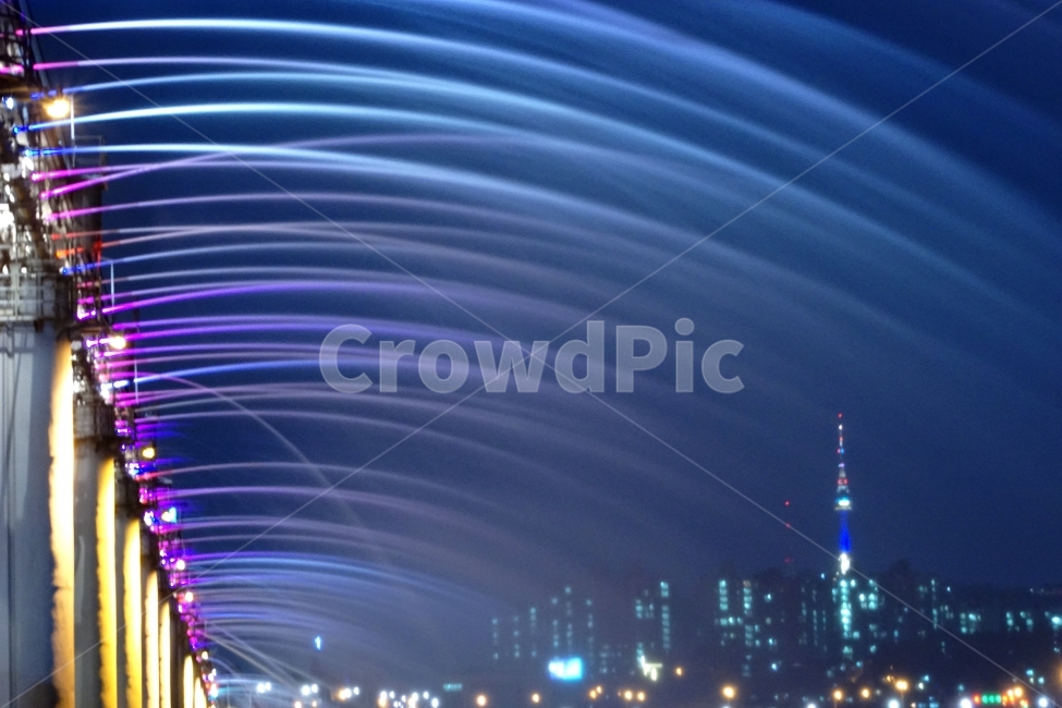 잠수교,한강,야경,분수쇼,다리,야경,밤,풍경,nightscape,night,landscape,도시,city,한국도시풍경,한국도시경관,korea cityscape,light,빛