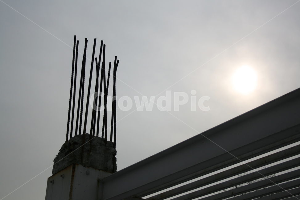 철골,철,태양,해,기둥,하늘,건축물,건물외관,exterior,building,structure,architecture,construction