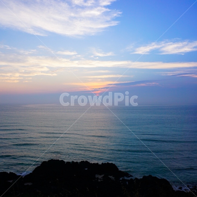 제주도,바다,애월,일몰,하늘