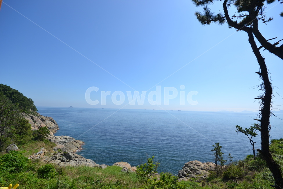 바다,하늘,구름,산,자연,sky,nature,mountain,sea,힐링,healing,남해,남해바다,수평선