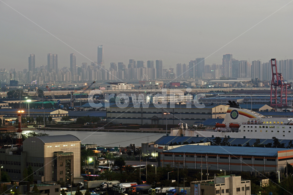 인천항,내항,여객터미널,인천,제1부두,송도신도시,야경,세계도시풍경,해외도시풍경,외국도시풍경,world cityscape,산업,industry,industrial