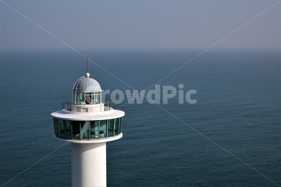 부산,등대,바다,해변,하얀,항로,표지,불빛,구조물,건물,시설,신호,수평선,등대,lighthouse