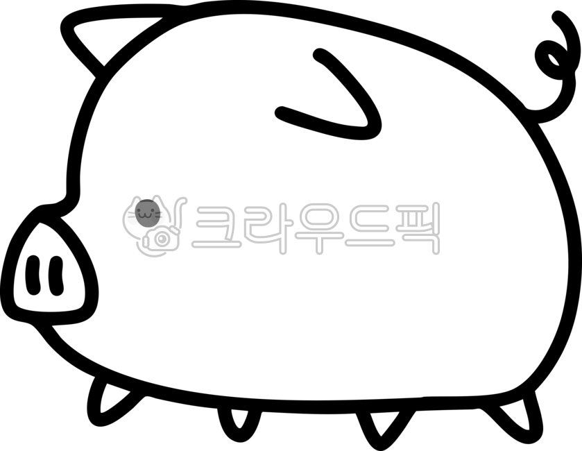 돼지,돼지라인,돼지코,돼지꼬리,꼬리