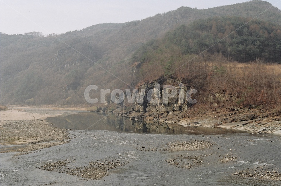 산,강,절벽,안동,산속,겨울,계절,winter,season,자연,풍경,nature,landscape,promontory,곶,outdoors,옥외,slope,경사