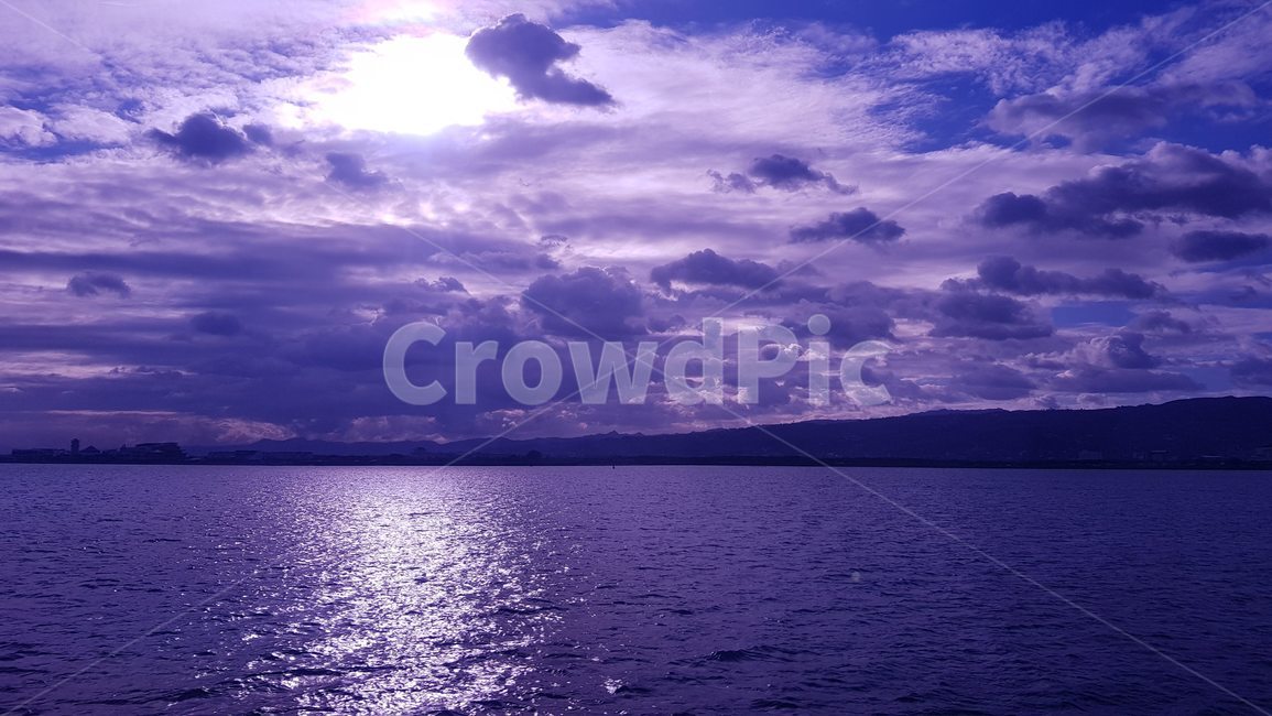 하늘,바다,violet,purple,바이올렛,블루,blue,구름,자연,풍경,nature,landscape,weather,날씨,outdoors,옥외,cumulus,적운,cloud,sky