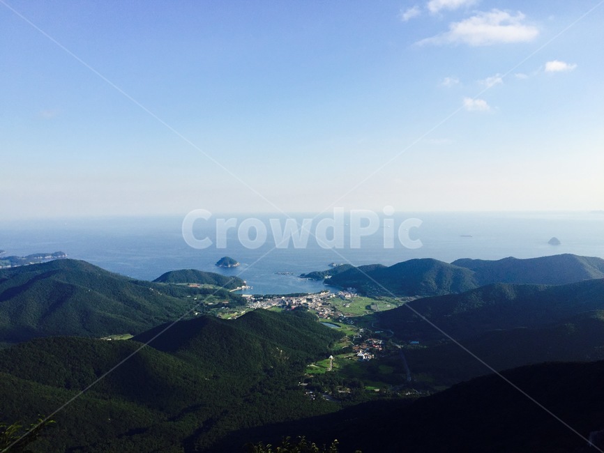 바다,구름,산,하늘,풍경,자연,풍경,nature,landscape,경치,outdoors,옥외,scenery,mountain range,산맥,mountain