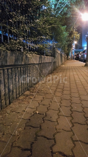 night road,town,corner,road,dawn road,streetlight