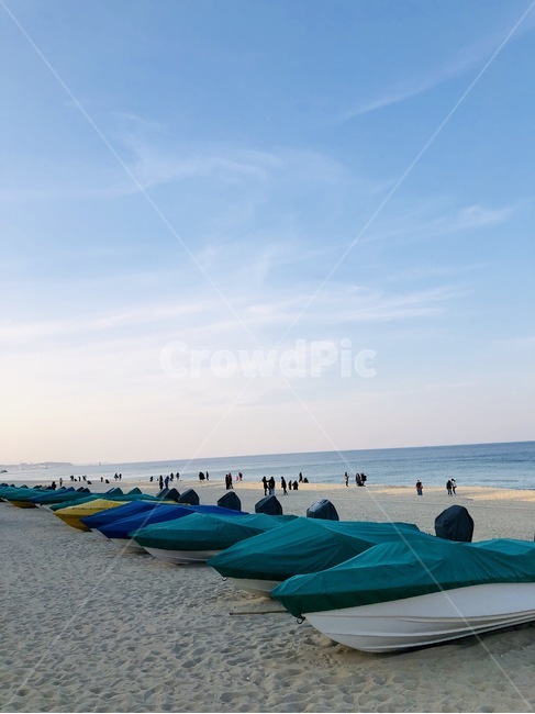 보트,하늘,해변,바다,강릉,경포대,구름,해변,바다,beach,sea