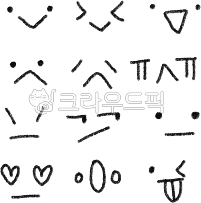 표정,얼굴,이모티콘,웃는,우는,화난,놀란,무표정,메롱