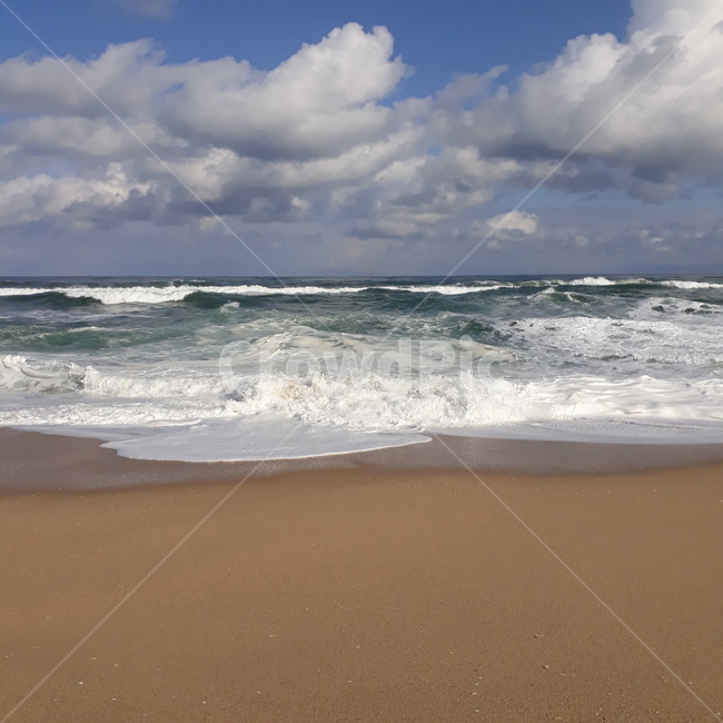 shoreline,해안선,sea,바다,water,물,ocean,대양,자연,nature,옥외,outdoors,바닷물,파도,구름,하늘,모래사장,모래,sand,blue,오션,물그림자,cloud,white,해변,바다,beach,sea
