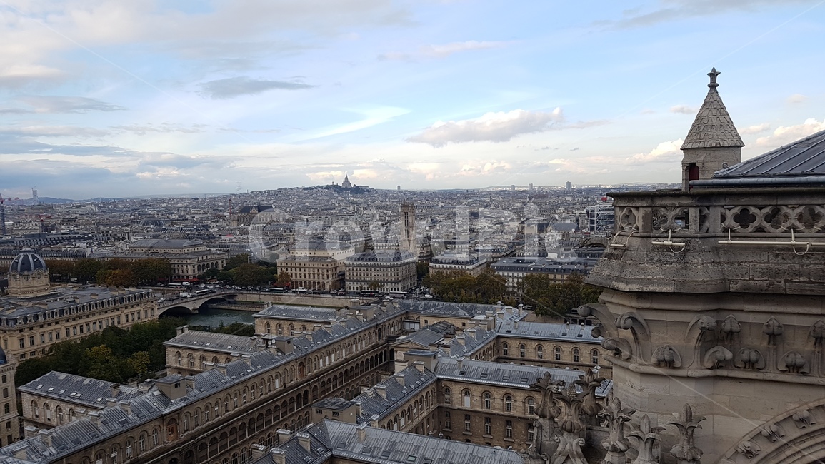 city view,Overseas,Observatory,building,Notre Dame Cathedral,Town,sight,france,europe