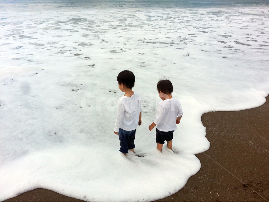 파도,거품,바다,해변,소년,물거품,크림,물장구,어린이,형제