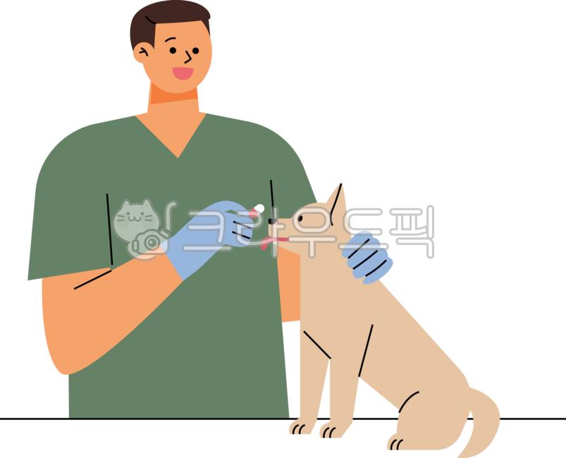 cute,simple,simple,illustration,animal,animal hospital,treatment,patient,injured,rehabilitation,dog,puppy,sick,side view,rehabilitation treatment,vet,medicine,pill