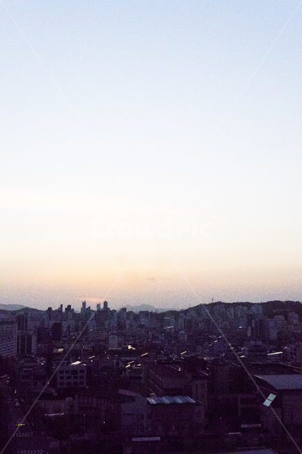 석양,감성사진,도시,대비,필름카메라